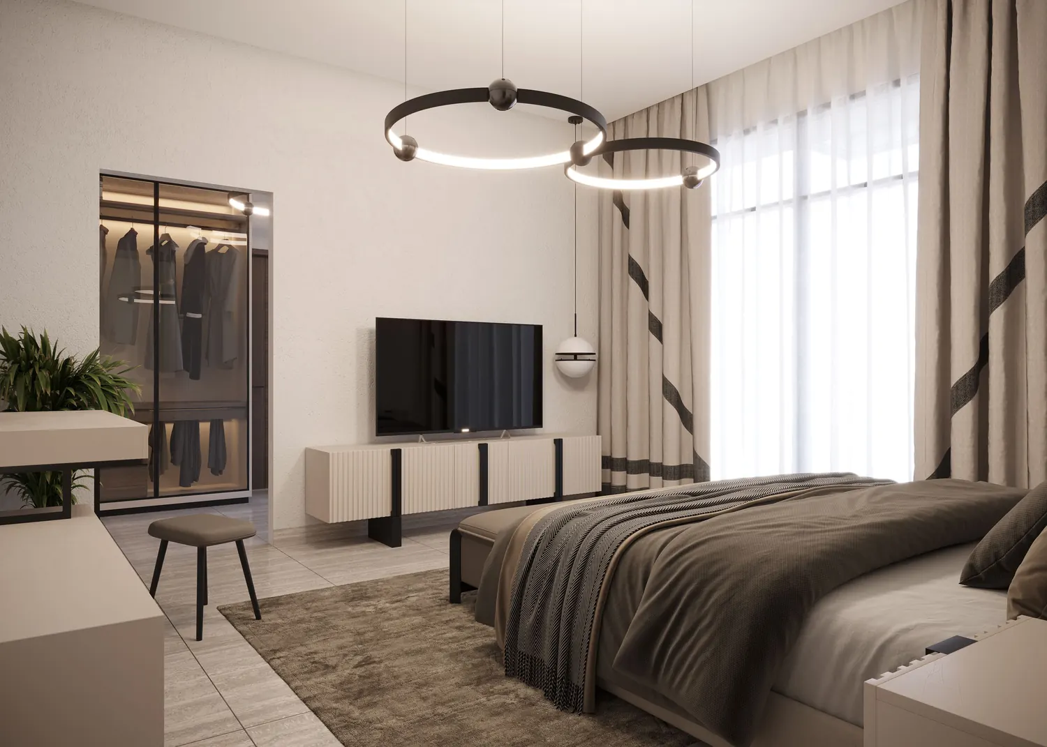 Principal bedroom of the four bedroom Courtyard Villa