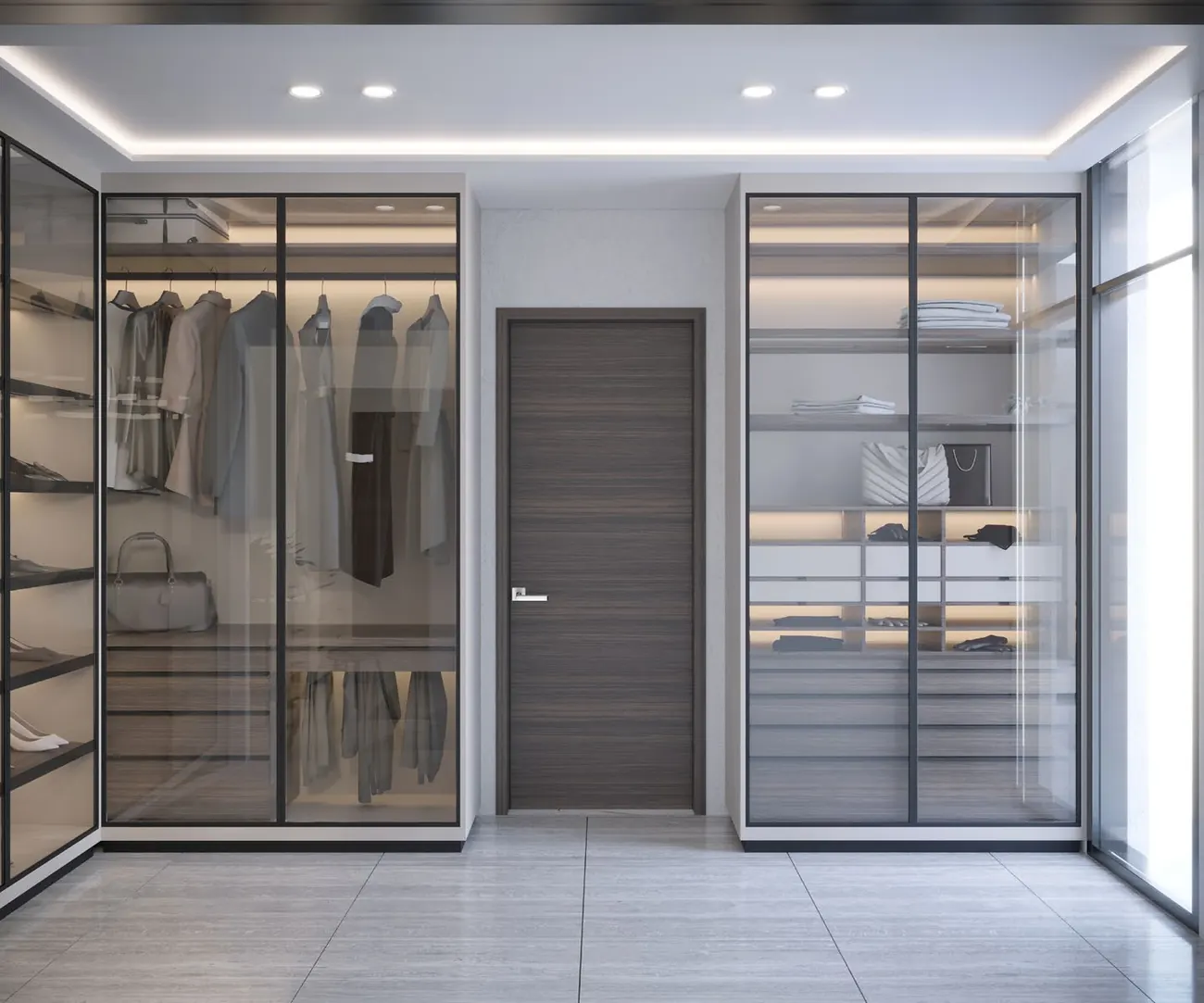 Walk-in dressing room of the four bedroom Courtyard Villa