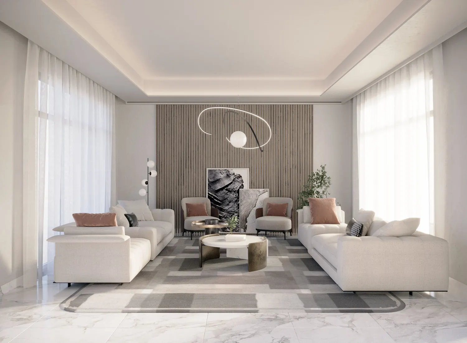 Living room of the four bedroom Garden Villa